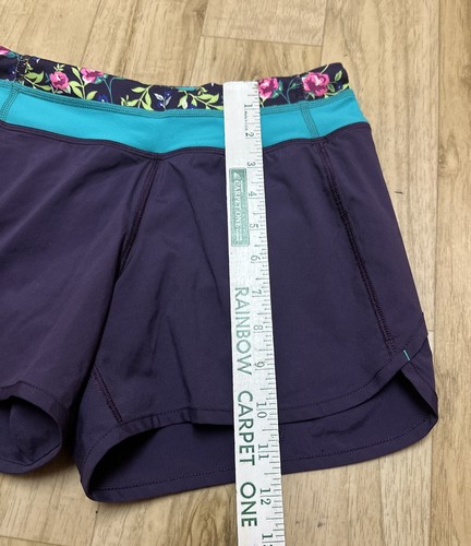 Ivivva by Lululemon Youth Speedy Brief Lined Run Shorts Purple Girl's Sz 12 - Picture 3 of 10