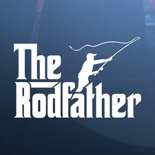 The Rod Father Funny Sticker, Carp Sea Fly Fishing Bumper Window Vinyl Decal