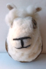 Sheep Head Felted Wall Plaque
