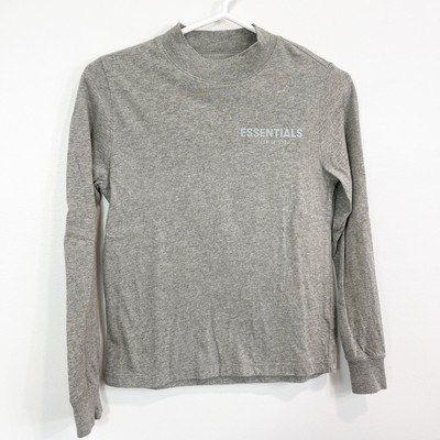 Fear Of God Essentials Kids Long Sleeve Dark Heather Oatmeal Size  