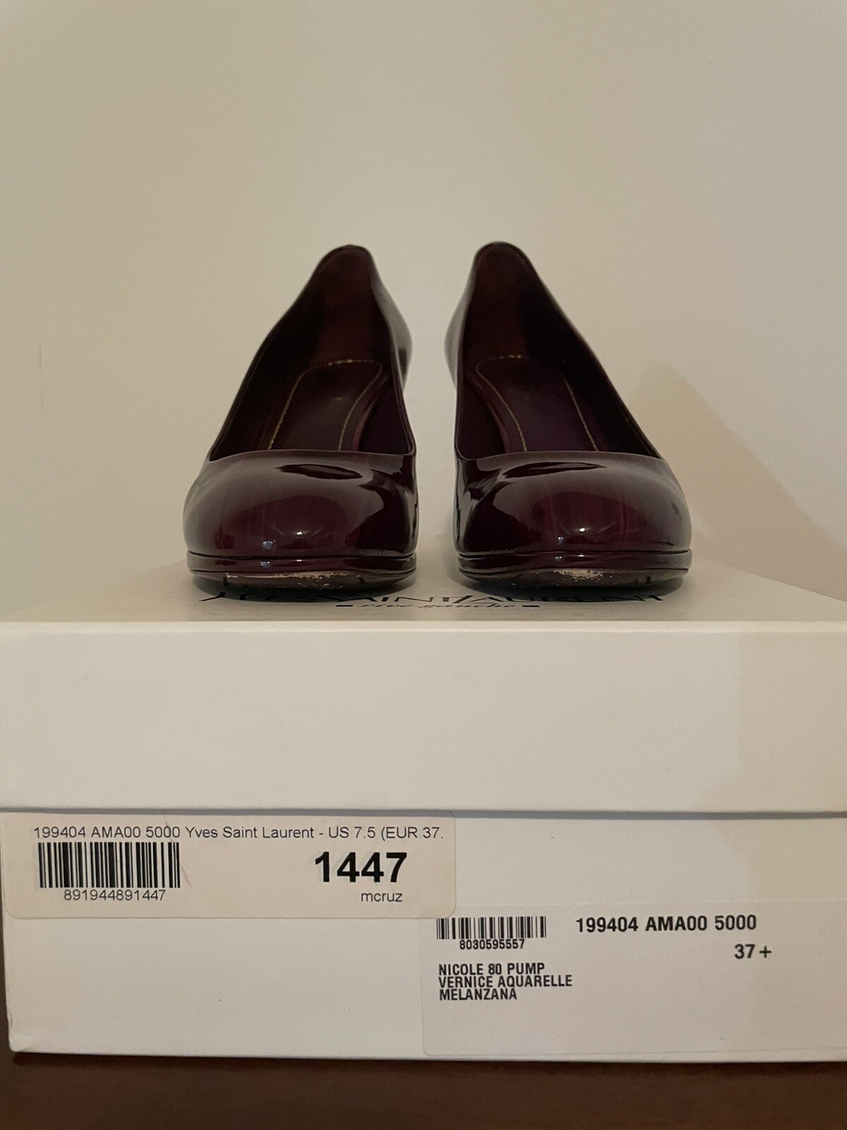 Décolleté YSL Yves Saint Laurent in pelle verniciata taglia 37 5 (US 7 5)