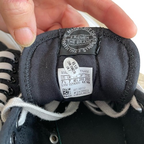Adidas Nizza Hi Sneakers High Tops Black White Shoes Trefoil Logo FW8352 7.5 - Picture 6 of 8