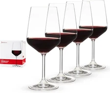 Spiegelau Style Red Wine Glasses, Set of 4, European-Made Crystal 22.2 oz
