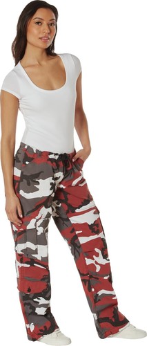 Womens Camo Military Fatigues, 8-Pocket Cargo Army Paratrooper Ladies BDU Pants - 第 11/22 張圖片