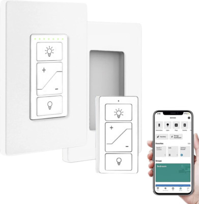 Dimmer Switch, Wall Switch with Wireless Remote  work with Alexa only