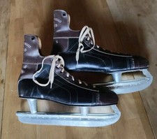 Vintage Canadian-Rocket Hockey 444 Ice Skates Leather NHL Approved Size 11