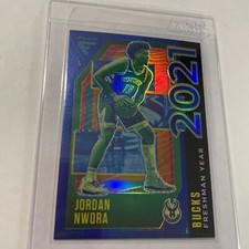 2020-21 Panini Flux - JORDAN NWORA Freshman Year 2021 Blue Prizm /99