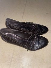 Ariane Schuhe Pumps Größe 36 mit Absatz Schwarz Leder-Optik mit Schleife