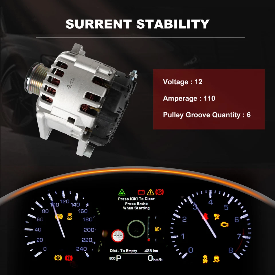 Alternador 11258 para Nissan Altima Sentra 2007-2011 2011-2013 Rogue 2,5 L 4 cilindros Foto 3 de 4