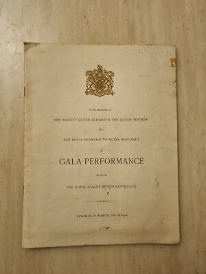 1957 GALA PERFORMANCE IN AID OF THE ROYAL BALLET BENEVOLENT FUND 