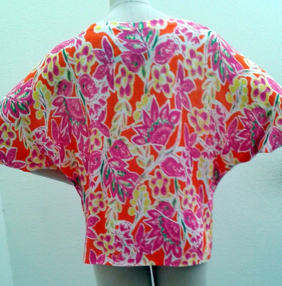 Nuevo con etiquetas Suéter Para Mujer M Ralph Lauren Oro Rosa Pastel Felpa Floral Abstracto $145 Foto 4 de 4