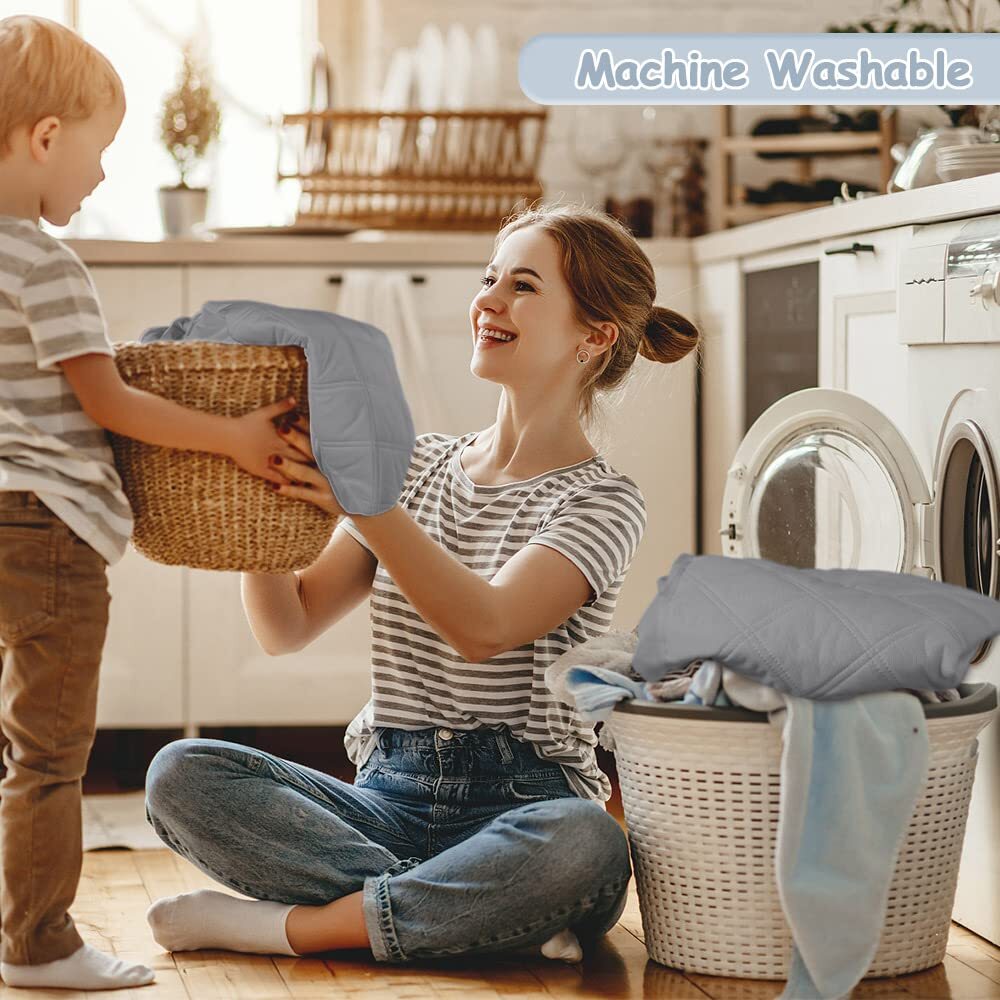 Yoofoss Waterproof Crib Mattress Protector 2 Pack Quilted Crib Mattress