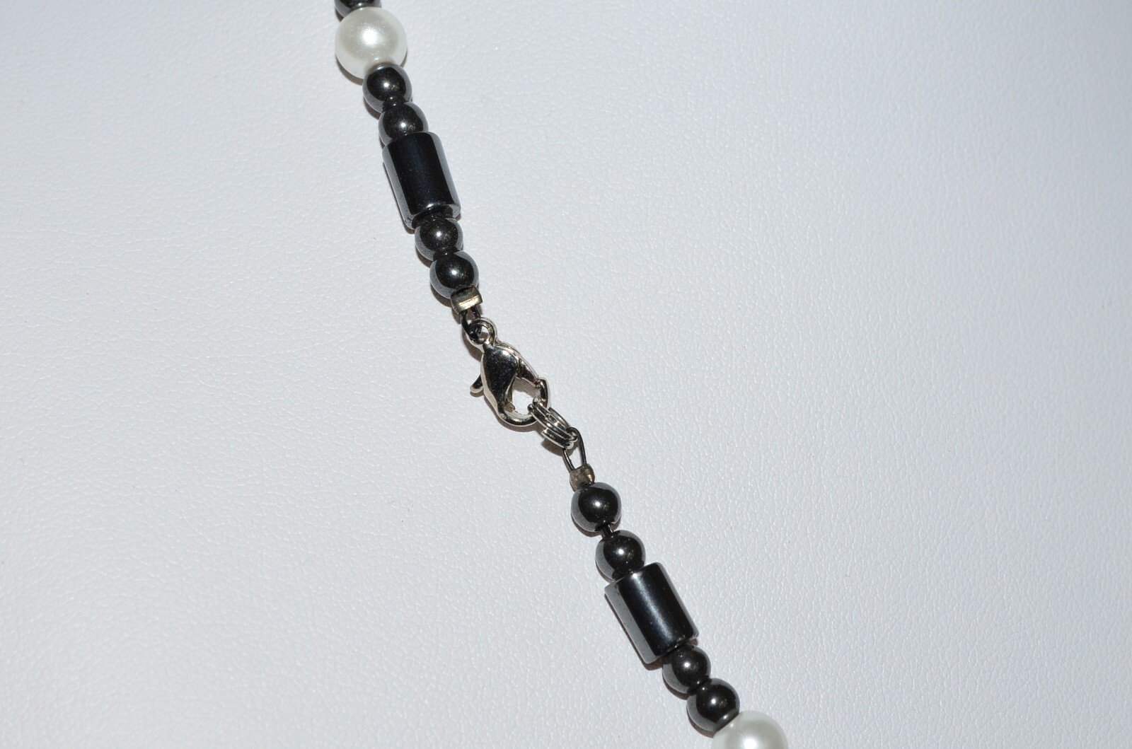 Hematite Bead Statement Necklace Chic Jewelry Hem… - image 4