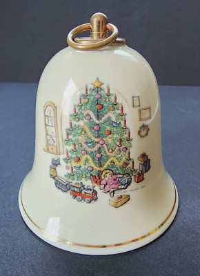 Konitz Germany porcelain Christmas Bell music box Silent Night 1994 works great