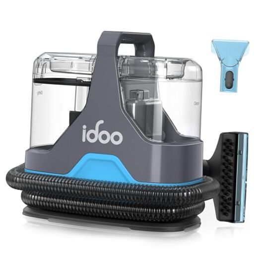 Carpet Cleaner Machine, Upholstery Cleaner with 17Kpa Powerful Suction, Blue-image