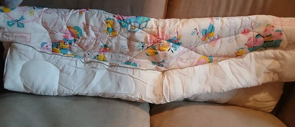 De Colección Saco de Dormir con Cremallera Gatito Gato Rosa Cerdo Pato ABCD Azul Perro 43" x 34" Acolchado Foto 4 de 4