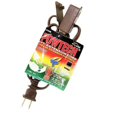4ft Brown Electrical Extension Cord Power Wire 2 Prong 3-Way Electric Adapter