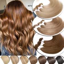 1g CLEARANCE Nail U Tip 100% Remy Human Hair Extension Fusion Pre Bonded Keratin