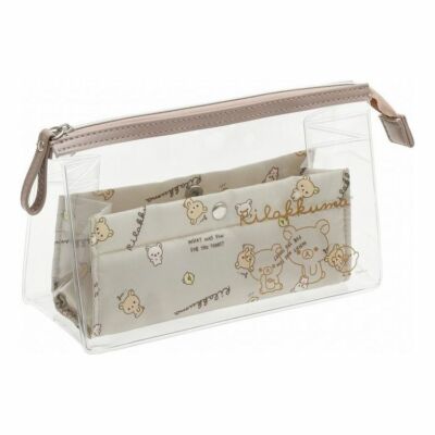 San-X Rilakkuma Clear Pen Pouch Pencil Case Korilakkuma