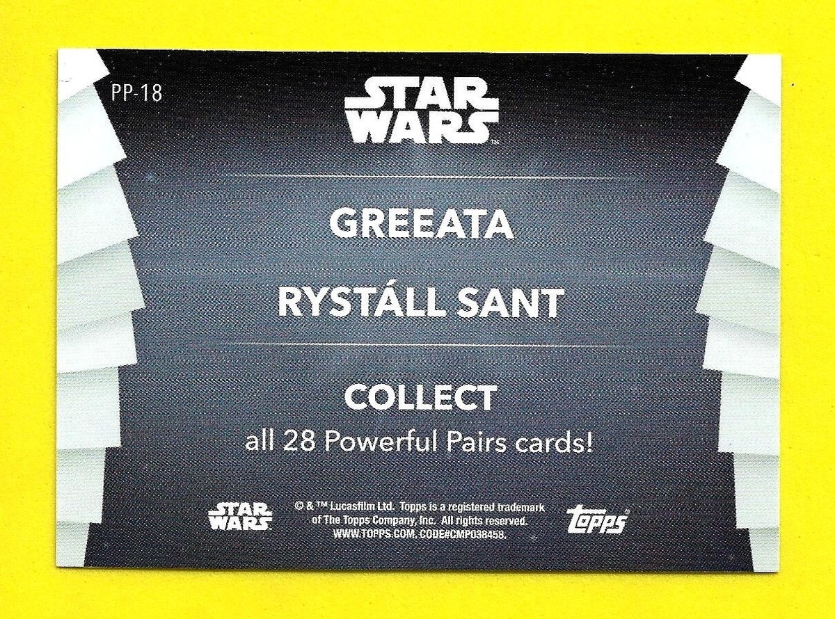 2020 Topps Women of Star Wars Powerful Pairs PP-18 Greeata