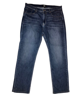 PAIGE DOHEN SLIM STRAIGHT STRETCH Jeans 36x31 USA Made Med Wash Faded Larkin