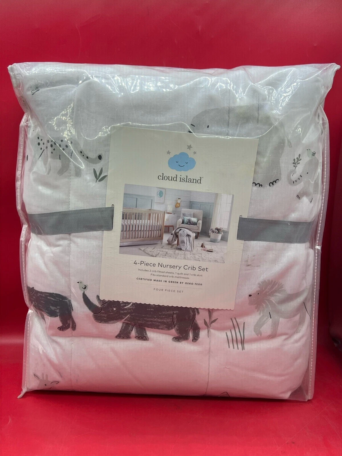 Crib Bedding Set - Two by Two Animals - 4pc - Cloud Island
Opens in a new window or tab