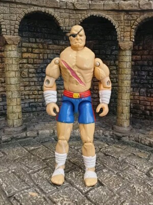 GI Joe/Action Force Vintage 1990er Sagat Hasbro 1/18 Street Fighter 2 Figur