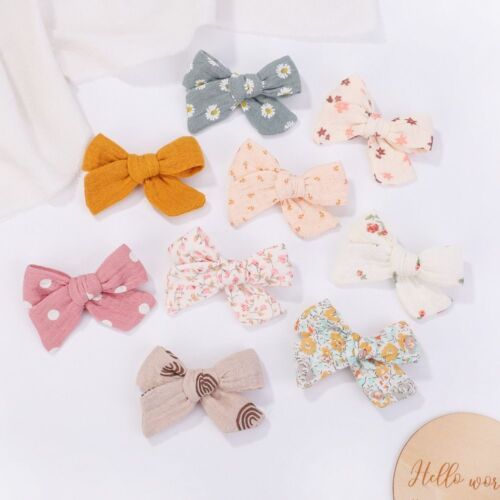 Cute Bowknot Hair Barrettes Soft Children Hair Accessories  for Baby Girls - Picture 1 of 17
