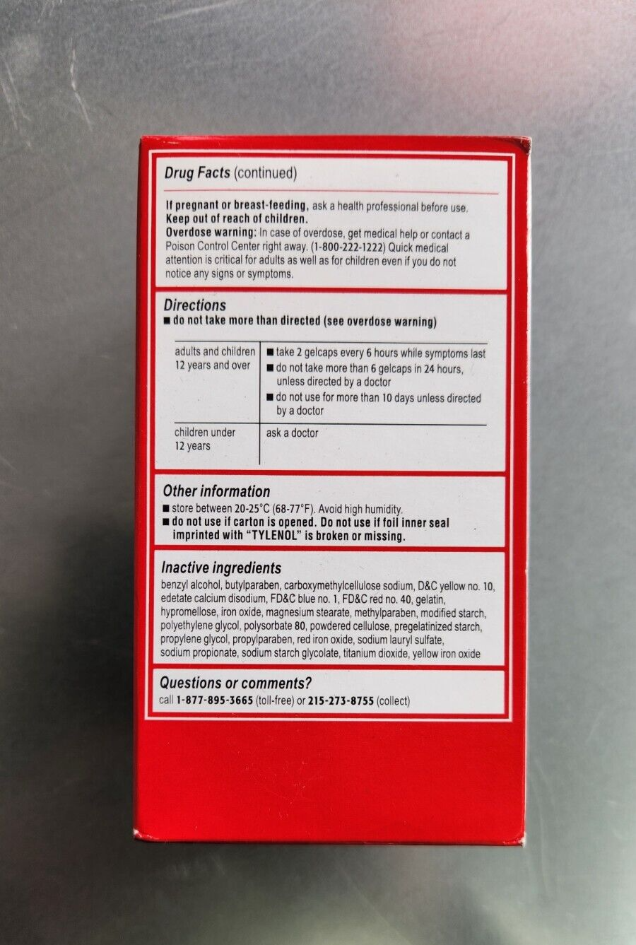 TYLENOL Extra Strength 500mg Rapid Release Gels +Acetaminophen 225 CT 11/24 & UP 300450488305 eBay