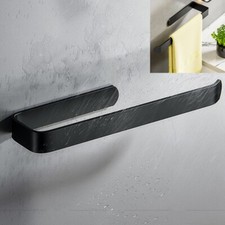 Bathroom Towel Toilet Paper Roll Holder Rack Self Adhesive Wall Mounted Black