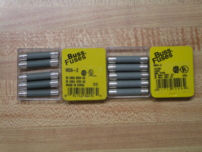 Buss MDA-2 Bussmann Fuse Cross Ref 1CL98 Gray (Pack of 10) | eBay