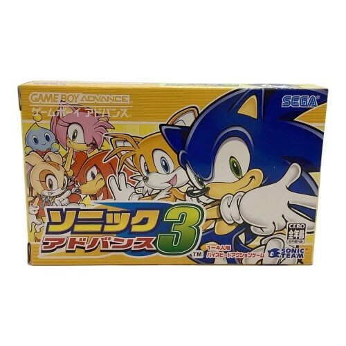 GBA Game Boy Advance SONIC THE HEDGEHOG 3 NTSC-J tested