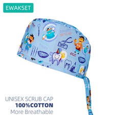 Adjustable Dental Working Surgical cap 100 Cotton Dentist Clinical Scrub Hats