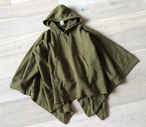 Ralph Lauren Hooded Blanket Poncho 134cm x 142cm Authentic Khaki Olive Cotton M - Picture 1 of 19