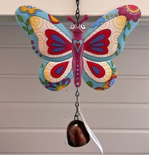 BUTTERFLY METAL ART WINDCHIME BELL FOR GARDEN BALCONY, PORCH, PATIO OR GAZEBO