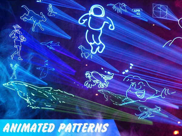 Disco Lights 3D Animation Stage Effect Party Light RGB Full Color Laser Lights - Image 3 of 4