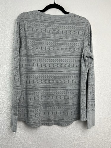 Camicetta termica Carhartt grigio scuro maglia waffle collo Henley elasticizzata taglia L - Foto 11 di 12
