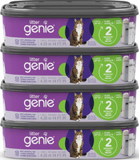 Litter Genie Standard Square Refill Bags, 4-Pack, 56 Ft of Continuous Film
