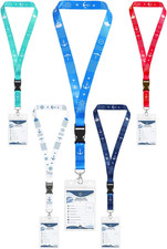 Cruise Lanyard for Ship Cards 5 Pack Mix Cruise Ship Lanyards with Waterproof I