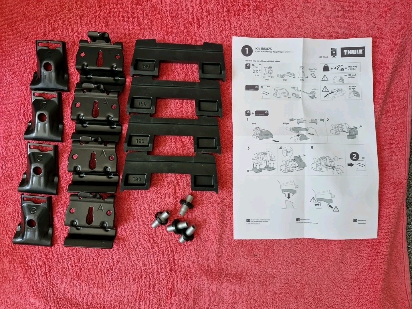 THULE FITTING KIT 6075 used no box Fits LAND ROVER Range Rover Velar 5-dr SUV 17