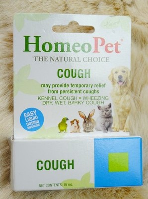 BRAND NEW HomeoPet COUGH 15 mL  The natural choice cats dog bird pet animal
