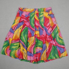 Vintage 90s The Limited Skirt Size 4 Abstract Art To Wear A Line Pleated USA