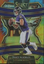 Trace Mcsorley 2019 Select Tie-Dye Prizm Rookie RC Baltimore Ravens 10/25