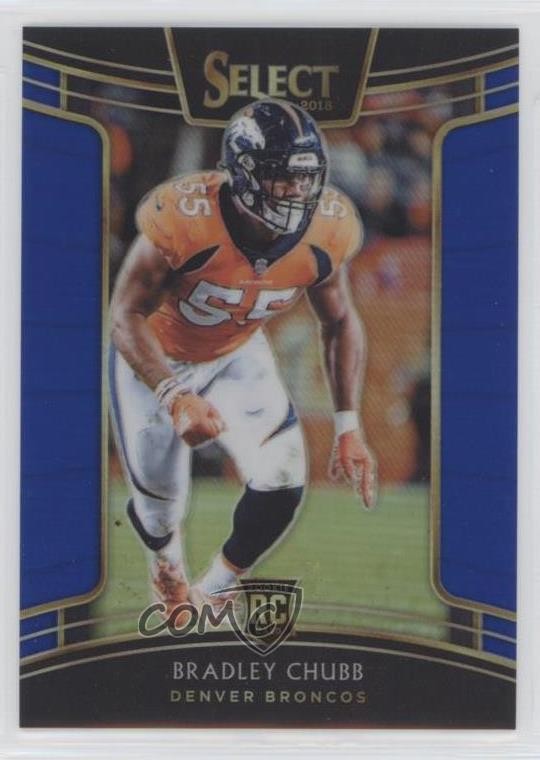 2018 Panini Select Concourse Blue Prizm /175 Bradley Chubb #78 1u6