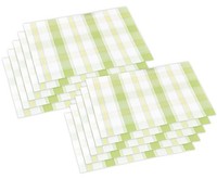 10Er SET Kesper 77548 Platzset, Kunststoff, GrüN-Weiß Kariert, 43 X 29 X 0,1 Cm