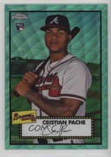 2021 Topps Chrome Platinum Anniversary Aqua Wave Refractor Cristian Pache 11ur