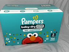 Pampers Baby-Dry Ultra Cushiony Diapers Size 3 16-28 lb, 104 Count