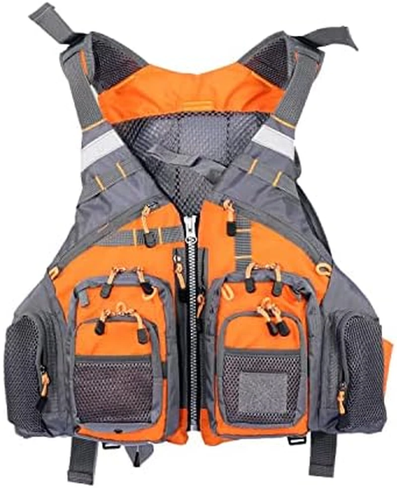 Fly Fishing Vest Life Jacket – Adjustable Breathable Kayak Boating Safety Vest
