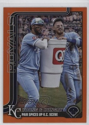 2025 Topps Update Orange Rainbow Foil 13/25 MJ Melendez Bobby Witt Jr 1ff8