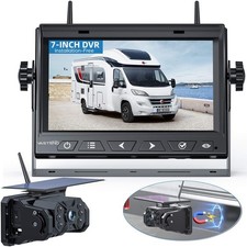 Magnetic Solar Wireless Backup Camera No Installation Set, Black